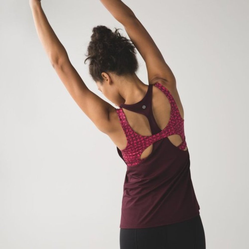 LULULEMON pink all sport support tank